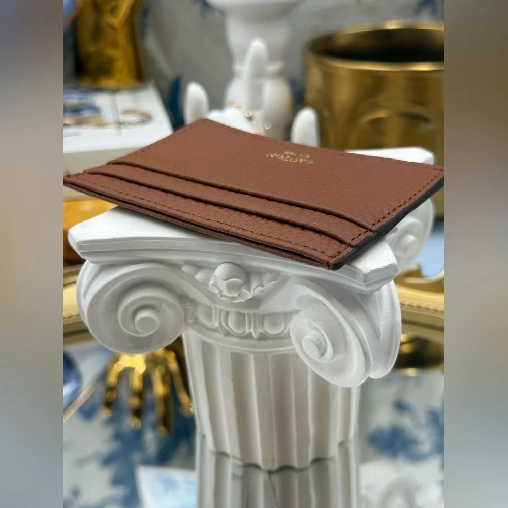 🆕 OROTON 🧿 NWOT Margot Card Sleeve, Whiskey Leather Cardholder